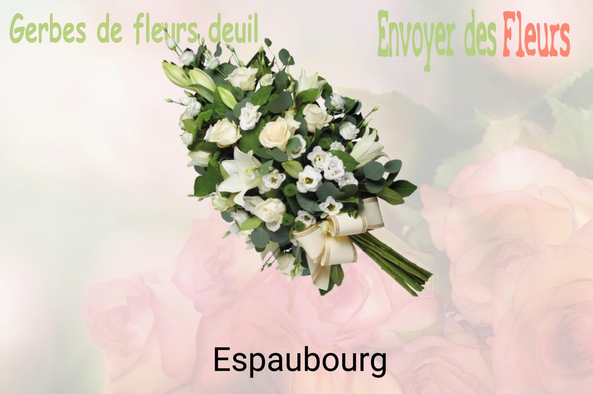 Gerbe de fleurs de deuil livrée à Espaubourg